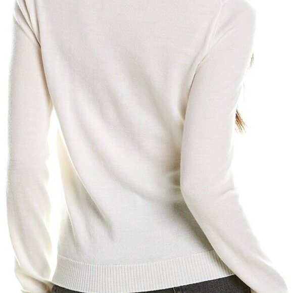 NEW Rossignol Made in Italy Clasic  Roll Neck Sweater 100%Merino Wool white 663s - Picture 12 of 14